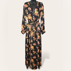 Vici Black Floral Long Sleeve Dress